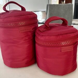 Dagne Dover (NWOT) Mila Toiletry Organizer Set - Large and Small in Red